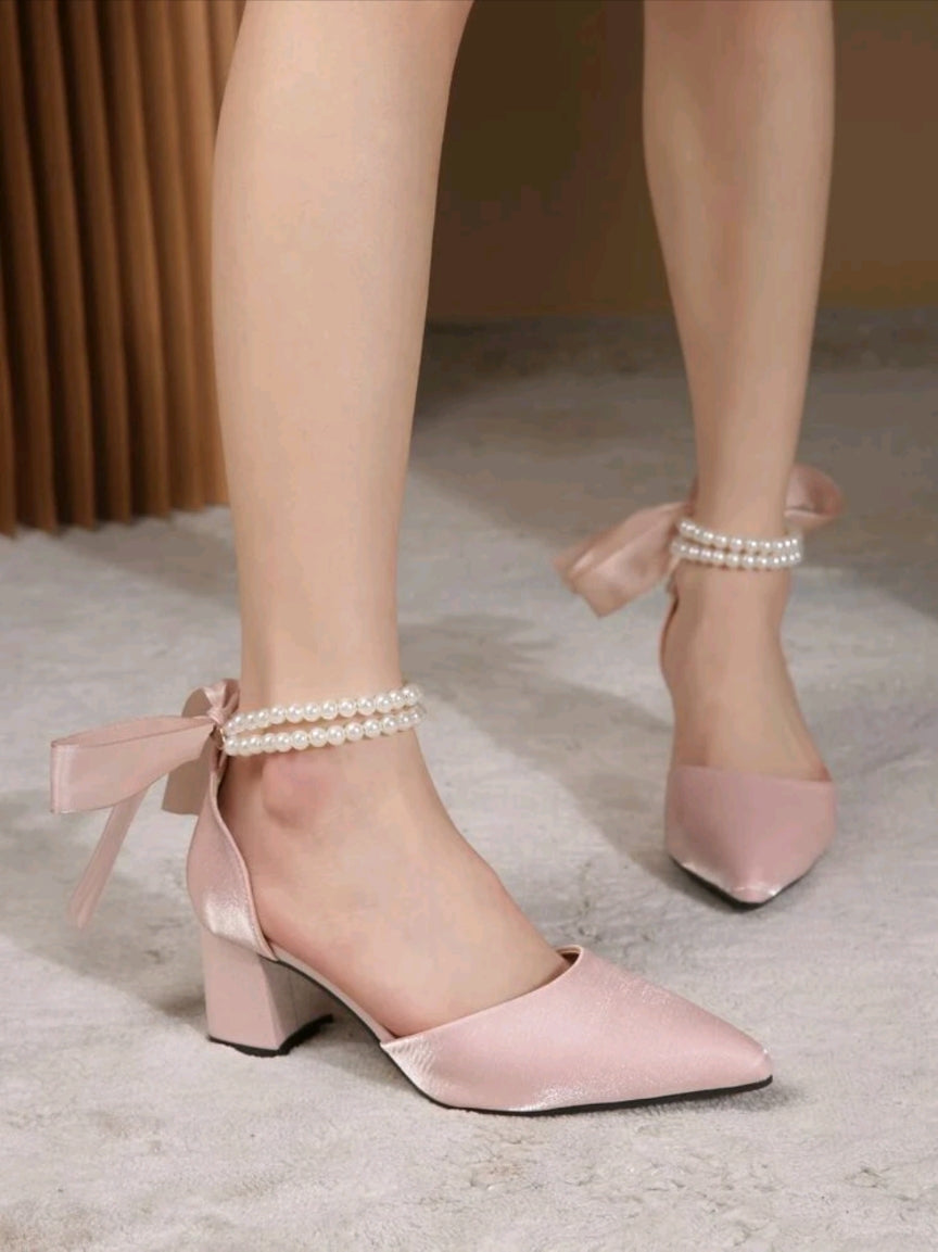 SHEIN pearl pink heels