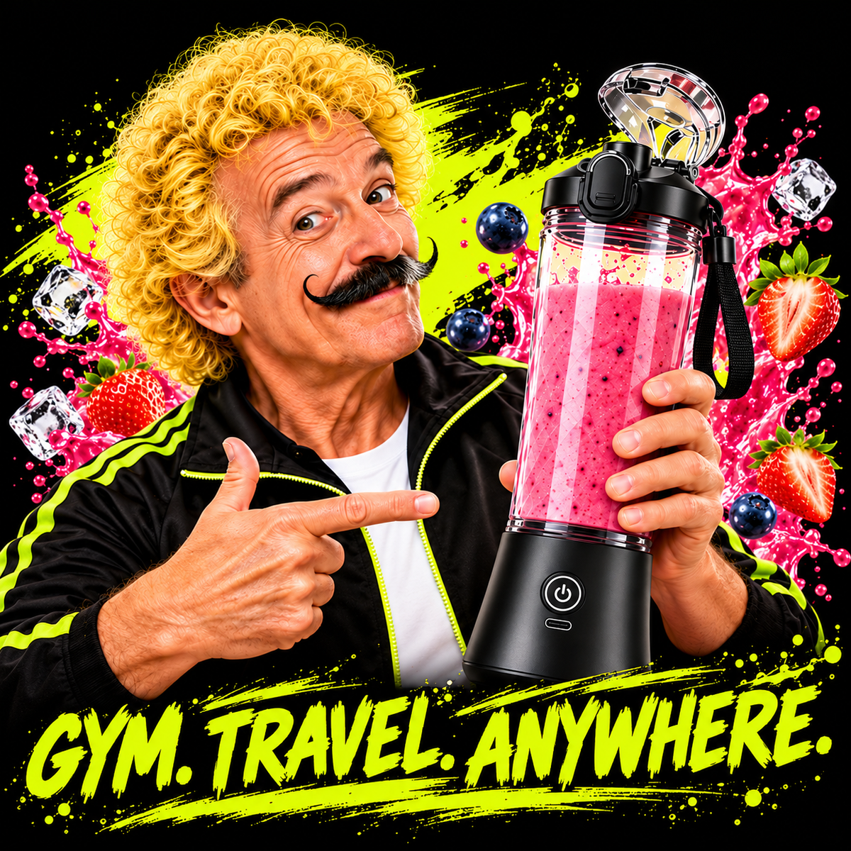 Mike holding the STEPIFY black blender